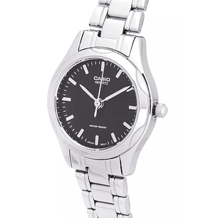 Reloj Mini Casio Vintage Análogo Mujer Plateado LTP-1275D-1A