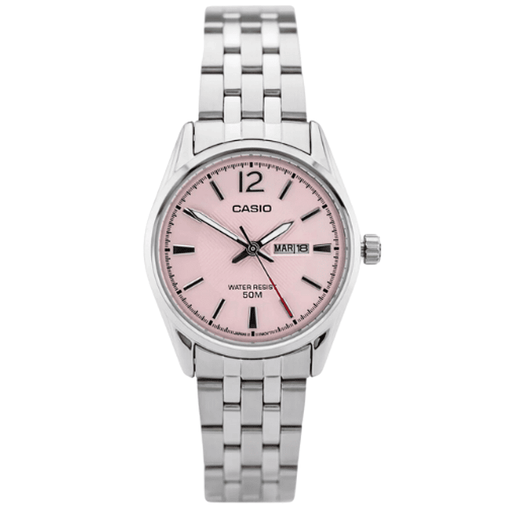 Reloj Casio Análogo Metal Centro Rosado LTP-1335D-5A 1