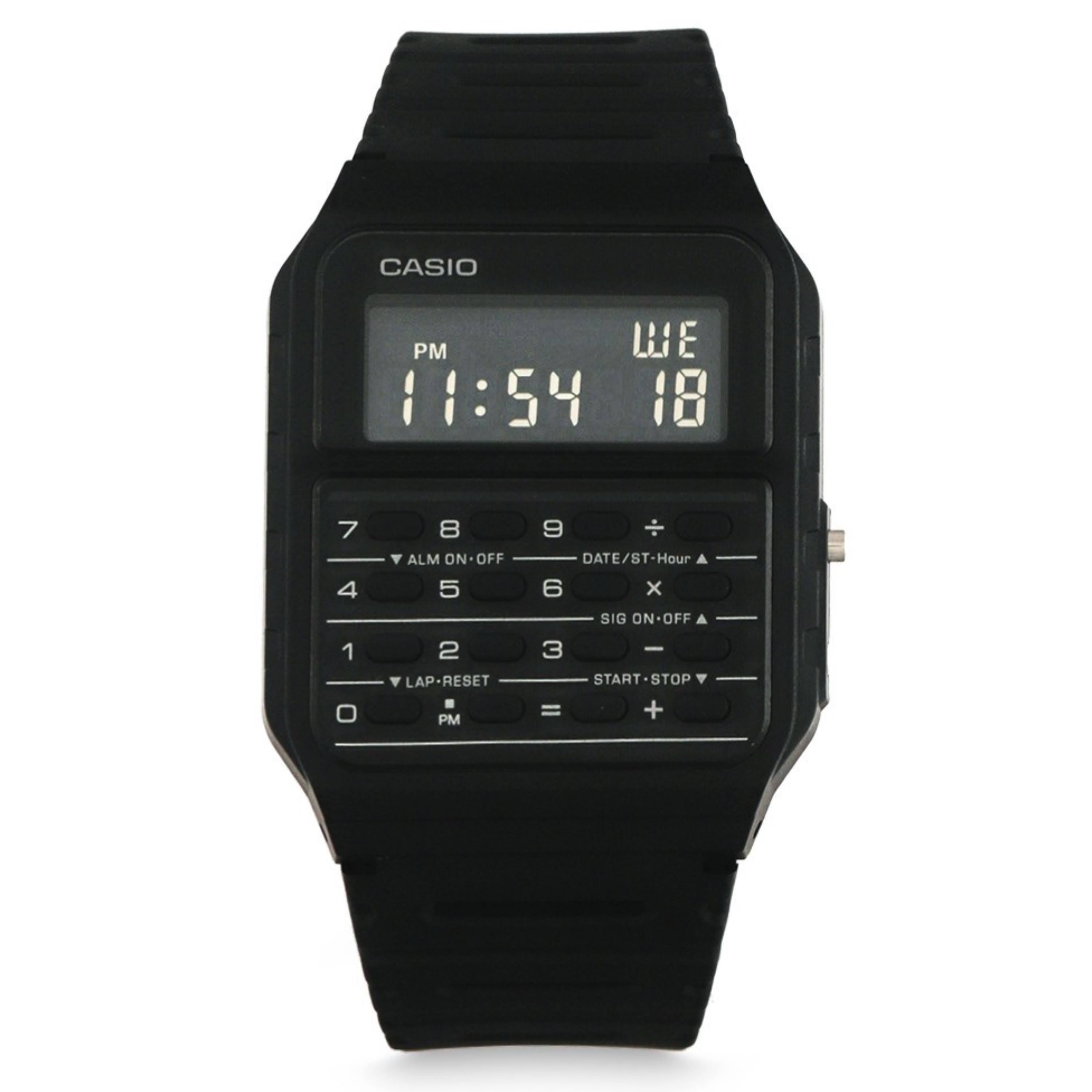 Reloj Casio Calculadora Hombre Resina Granate CA–53WF-4B
