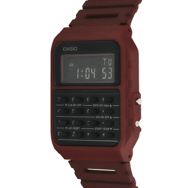 Reloj Casio Calculadora Resina Granate CA–53WF-4B 3