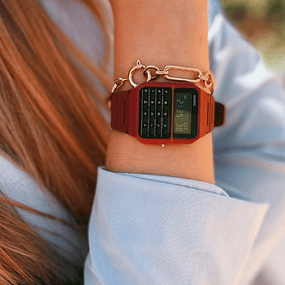 ✨ Reloj Casio Vintage con calculadora plateada, CA-500WE-1AEF. ✨