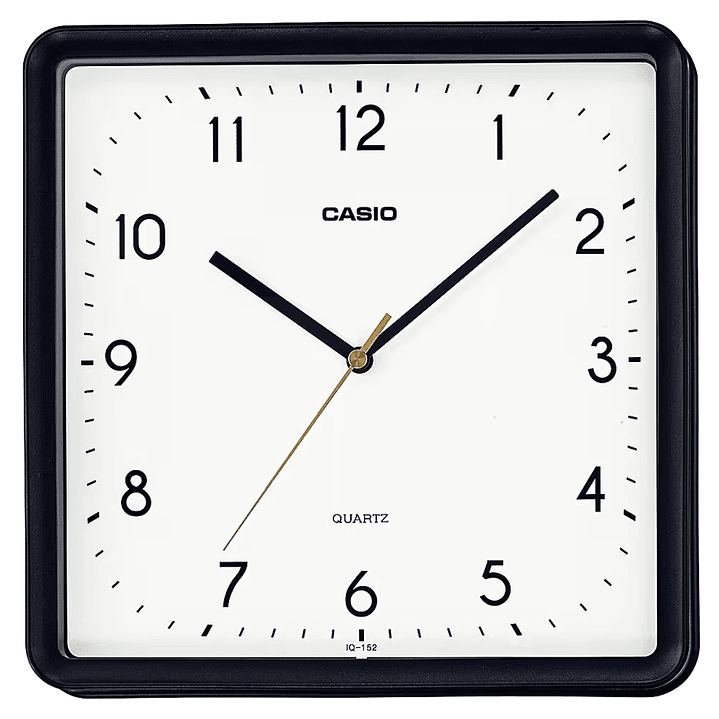 Reloj Casio de Pared Mural Análogo Negro IQ-152-1 1