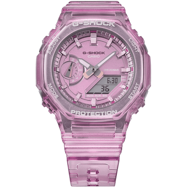 G-SHOCK Mujer traslúcido GMA-S2100SK-4A, incluye caja original metálica