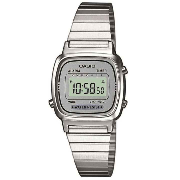 Reloj Casio Mini Vintage Acero Plateado LA-670WA-7 2