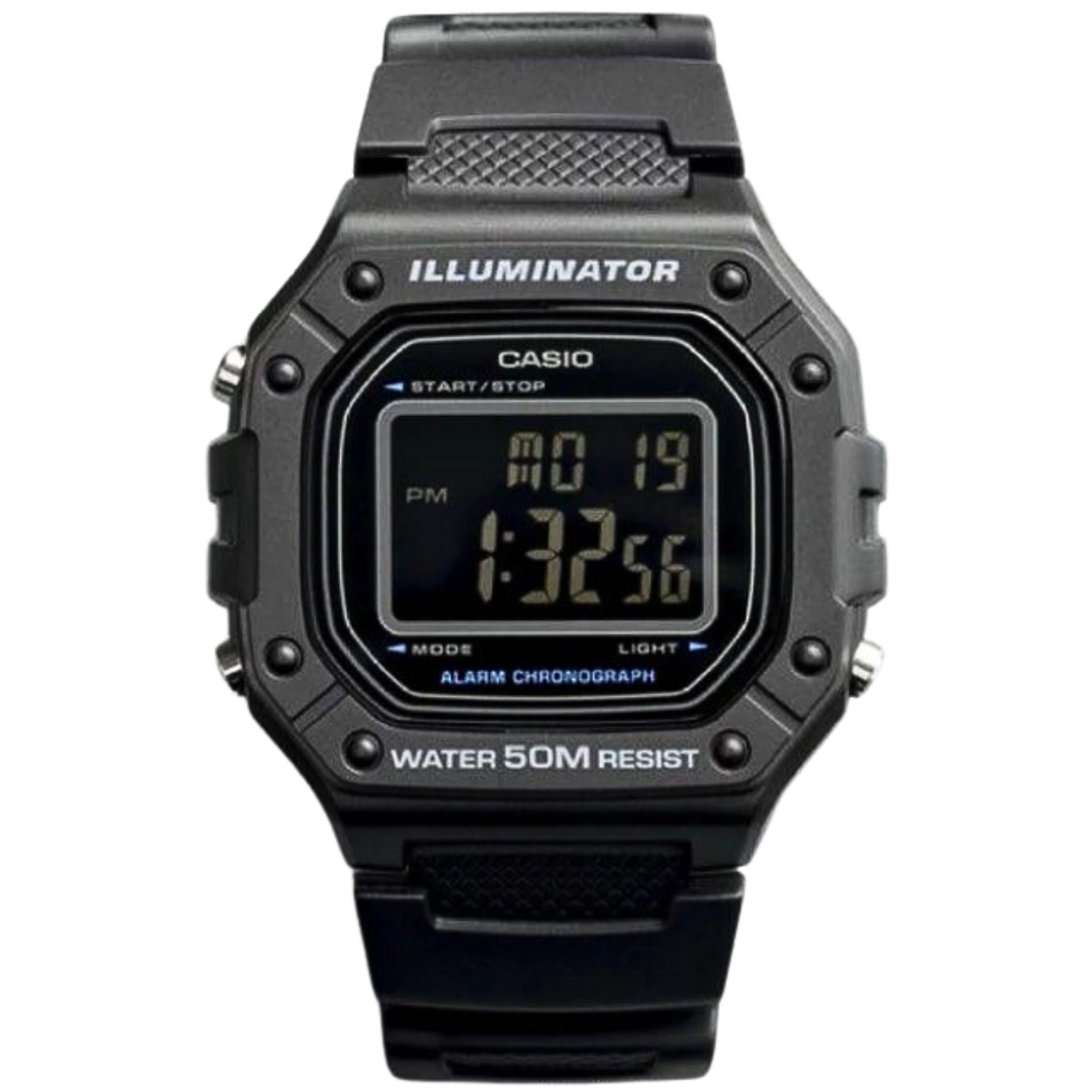 Reloj Casio Sport Hombre Negro Pantalla Negativa W-218H-1B 1