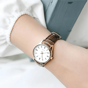 Reloj Casio Análogo Dorado Correa Cuero LTP-V005GL-7A