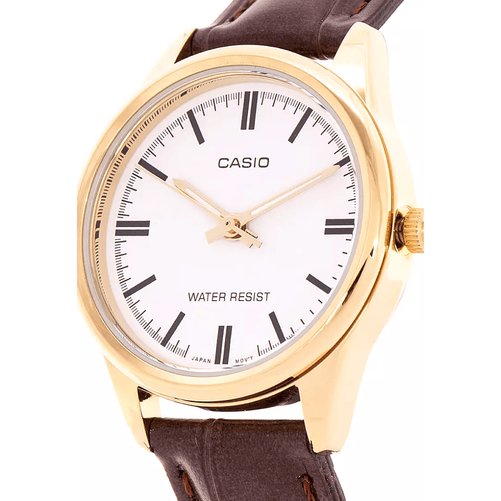 Reloj Casio Análogo Dorado Correa Cuero LTP-V005GL-7A 3