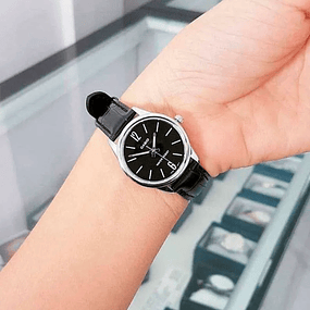 Reloj Casio Análogo Cuero Negro LTP-V005L-1B