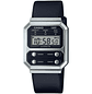 Casio Vintage Unisex Correa Cuero Negro A100WEL-1A - Miniatura 1