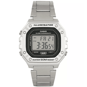 Reloj Casio Vintage Plateado Metálico W-218HD-1A