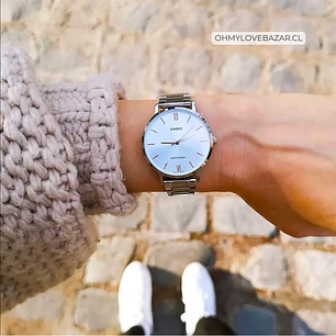Reloj Casio Análogo Mujer Minimalista Plateado LTP-VT01D-7B