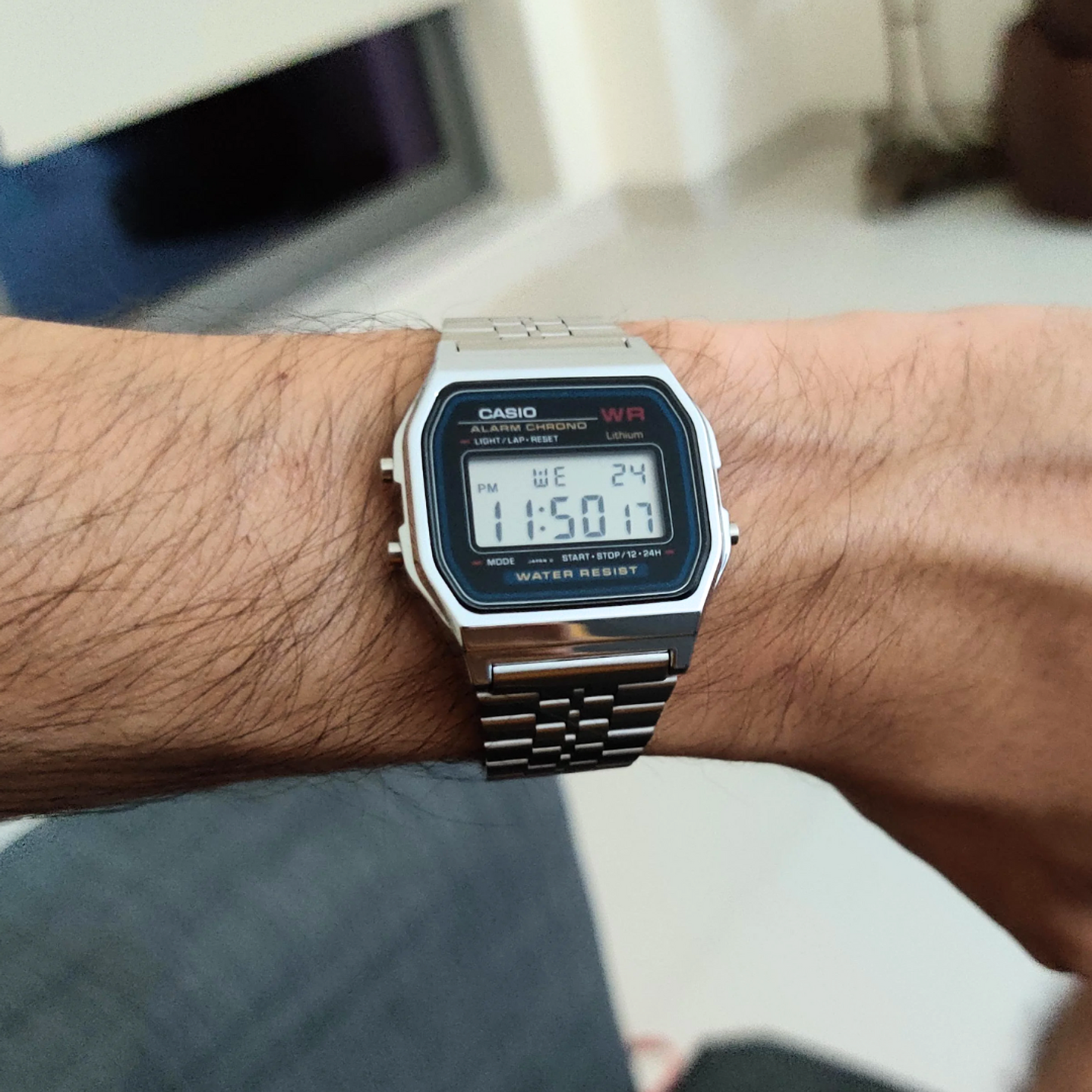 Reloj Casio Vintage Digital Plateado A-159WA-N1 2