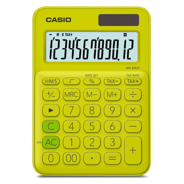 Casio Calculadora Amarillo Grande MS-20UC-YG