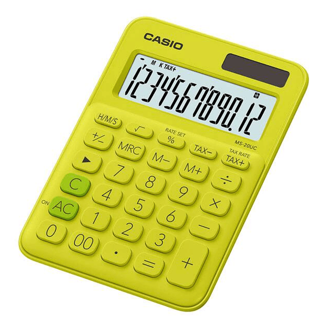 Casio Calculadora Amarillo Grande MS-20UC-YG