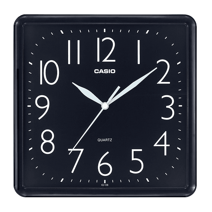 Reloj Casio Mural Pared Negro IQ-06-1 1