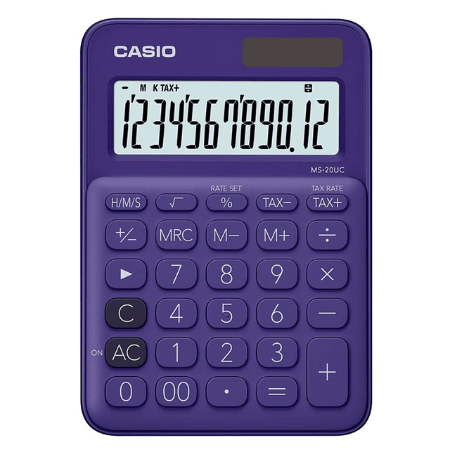 Casio Calculadora Morado Purpura Grande MS-20UC-PL