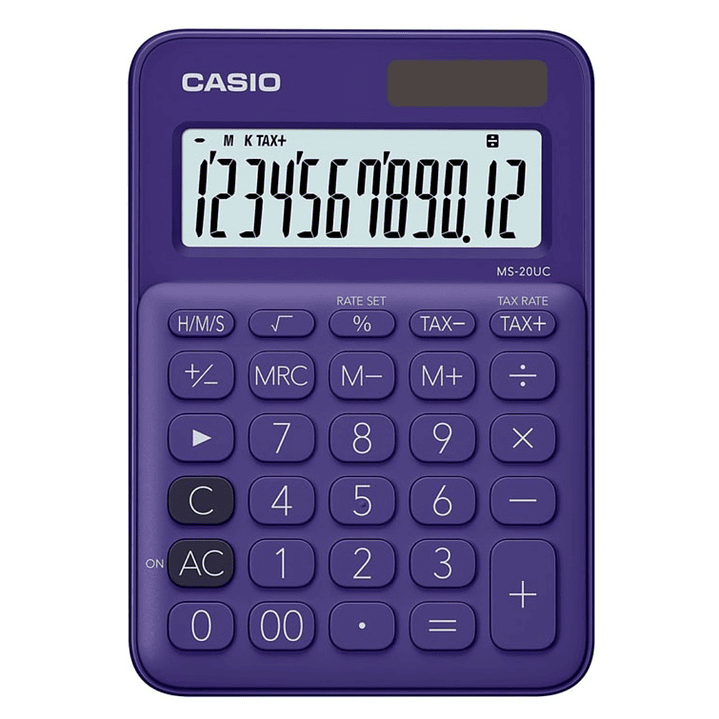 Casio Calculadora Morado Purpura Grande MS-20UC-PL 1