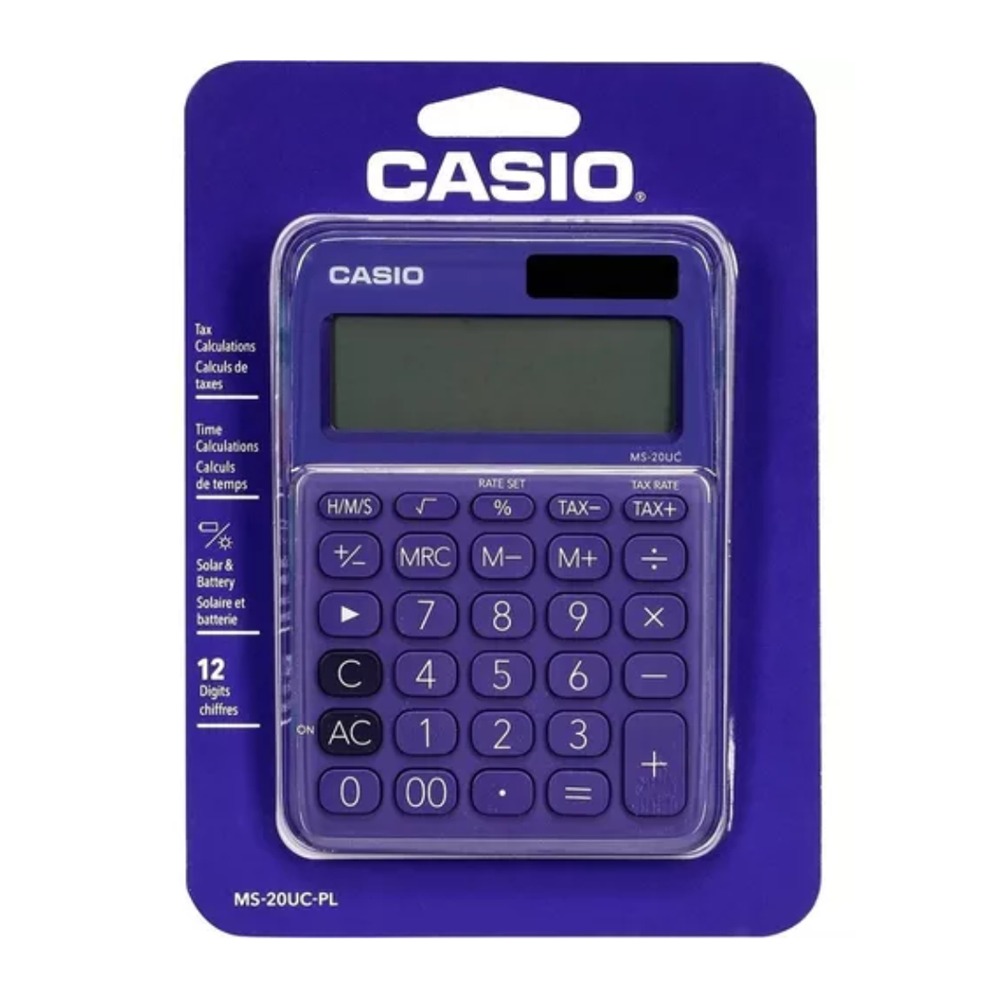 Casio Calculadora Morado Purpura Grande MS-20UC-PL 6