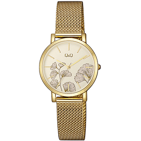 Reloj Q&Q Análogo Dorado Correa Milanese QA21J031Y