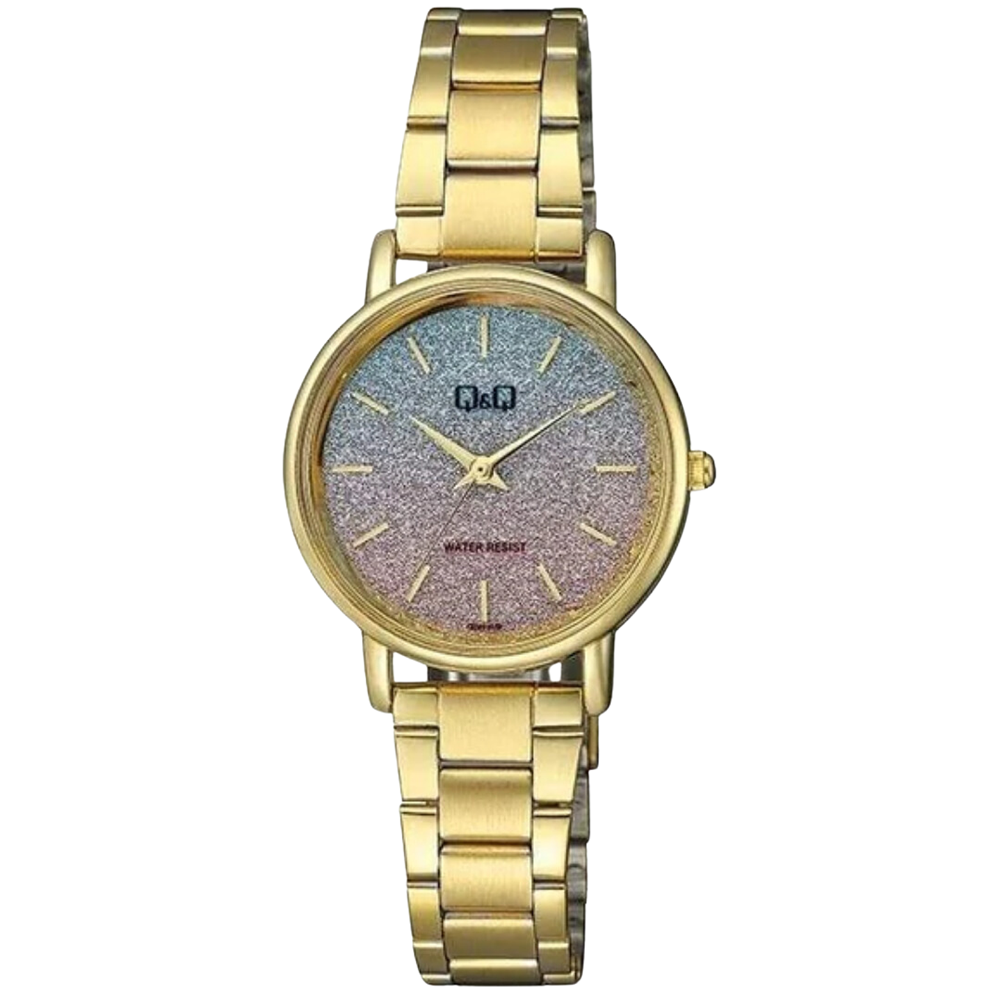 Reloj Q&Q Clásico Mujer Acero Dorado Glitter QZ91J012Y 1