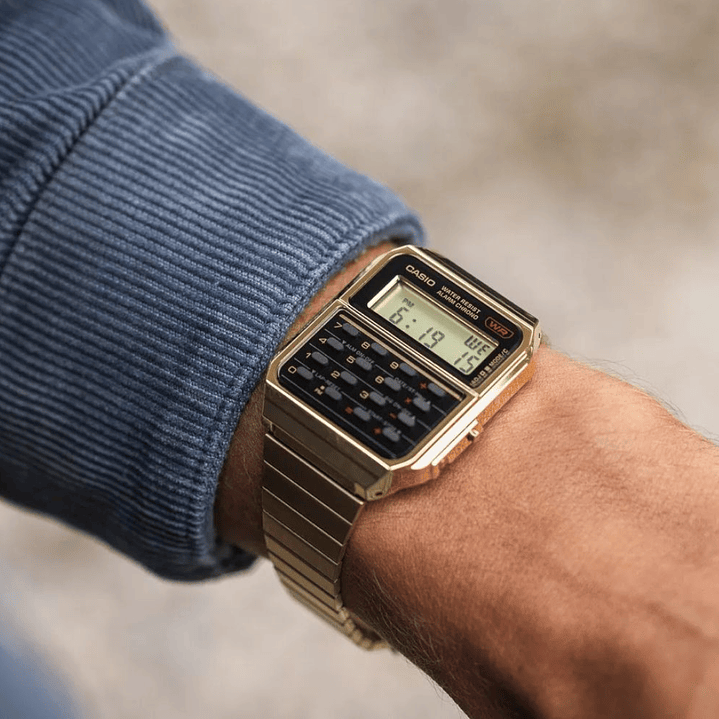 Reloj Casio Vintage Calculadora Dorado CA-500WEG-1A 7