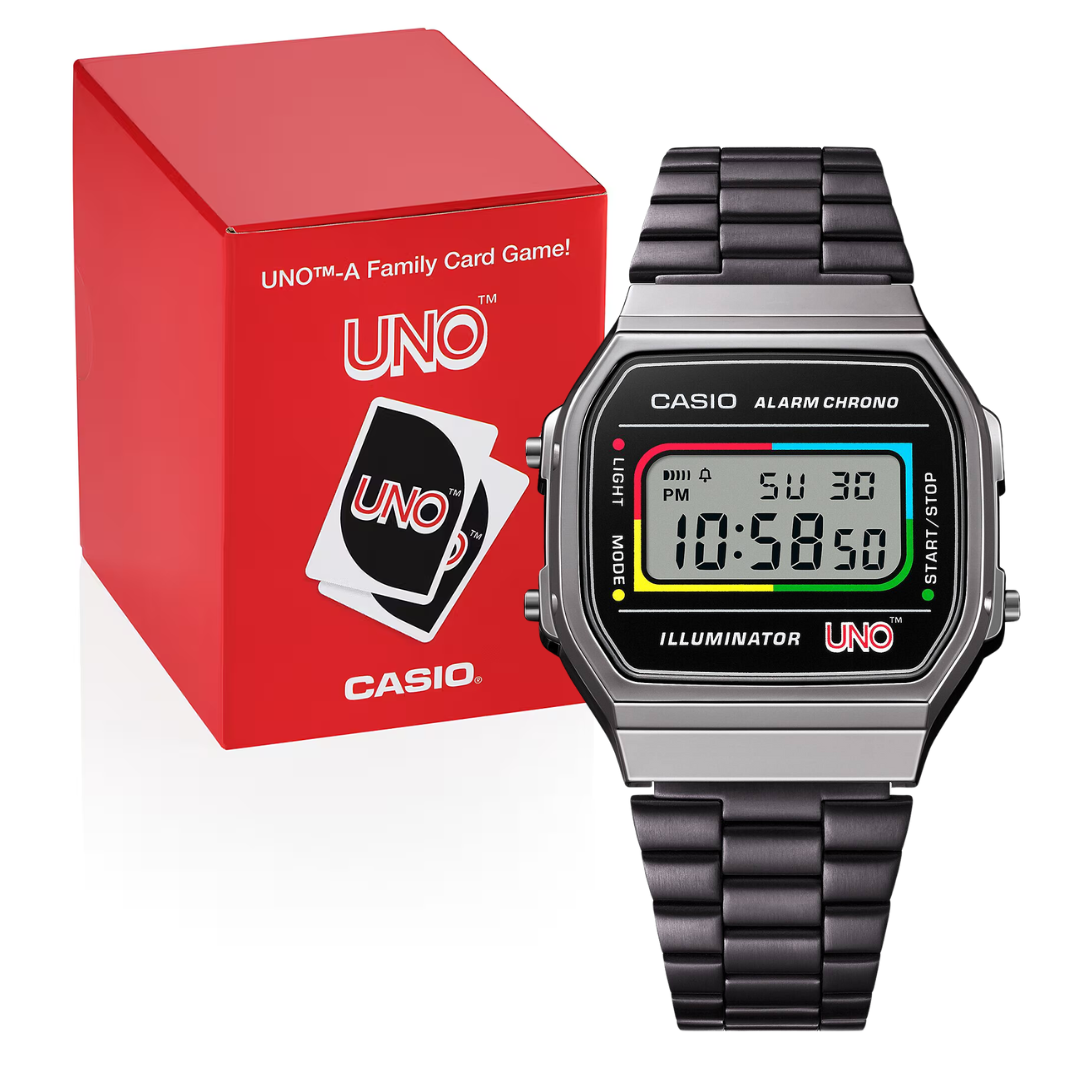 RELOJ CASIO A168WEUC-1ADR - COLABORACIÓN JUEGO UNO A168WEUC-1ADR VINTAGE UNO