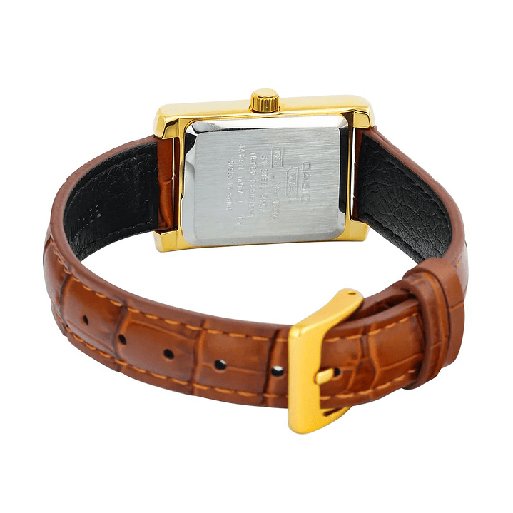 Casio Mini Vintage Análogo Cuero Café LTP-1234GLL-7A 4
