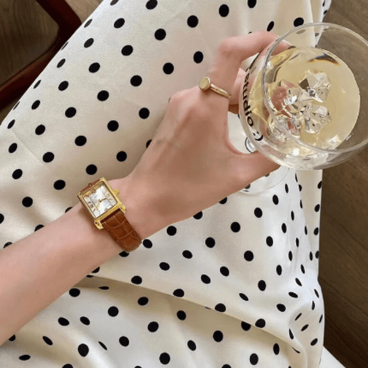 Casio Mini Vintage Análogo Cuero Café LTP-1234GLL-7A 5