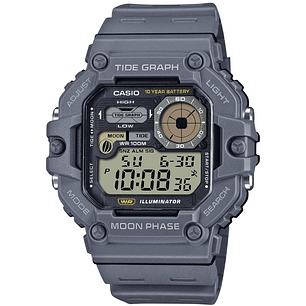 Reloj Casio Vintage Función de mareas y fases lunares WS-1700H-8A