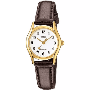 Reloj Casio Mini Vintage Cuero Café Marcador Estrella LTP-1094Q-7B4