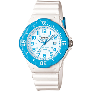 Reloj Casio Mujer Resina Blanco Celeste LRW-200H-2B