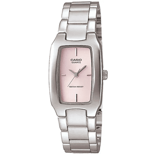 Reloj Casio Análogo Metal Plateado Rosado LTP-1165A-4C