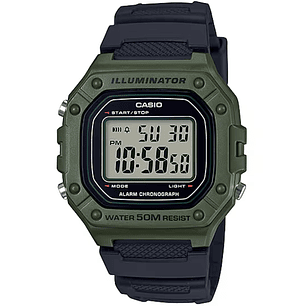 Reloj Casio Sport Hombre Resina Verde W-218H-3AV