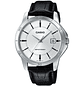 Reloj Casio Análogo Hombre Plateado Cuero Negro MTP-V004L-7A - Miniatura 1