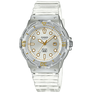 Reloj Casio Correa Transparente Sumergible LRW-200HS-7EV