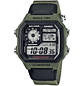 Reloj Casio Royale World Time Correa Cuero Textil AE-1200WHB-3B - Miniatura 1
