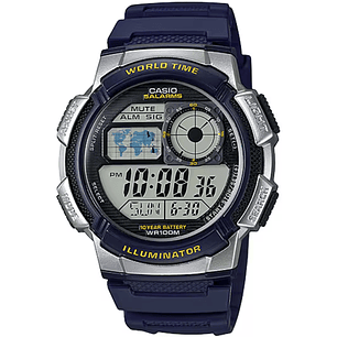 Reloj Casio World Time Vintage Azul AE-1000W-2A