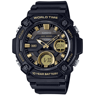  Reloj Casio World Time Análogo y Digital AEQ-120W-9AV