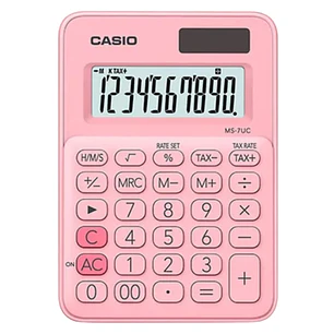 Calculadora Casio Rosado MS-7UC-PK 10 Dígitos – 12 CM