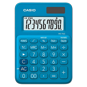 Calculadora Casio Azul MS-7UC-BU 10 Dígitos – 12 CM