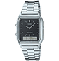 Reloj Casio Vintage Plateado Negro AQ-230A-1D - Miniatura 1