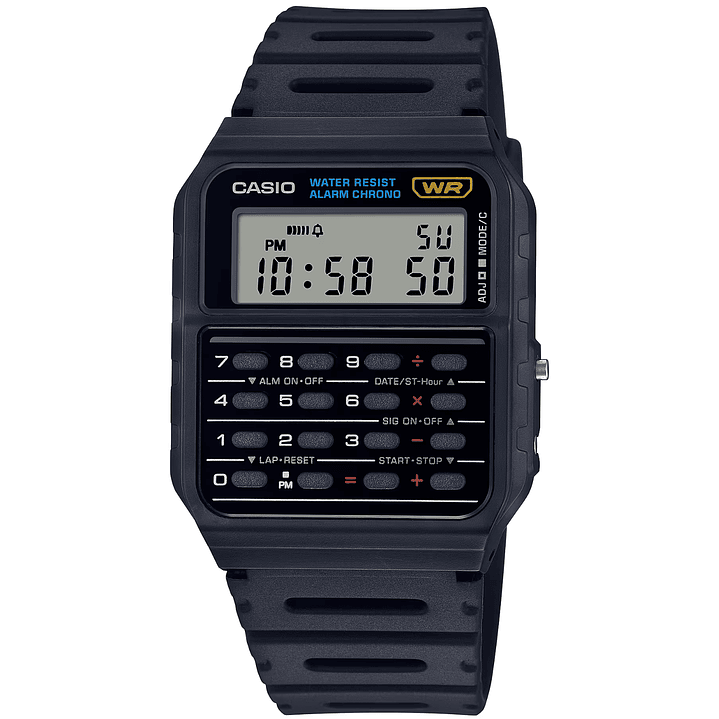 Reloj Casio Vintage Calculadora Resina Negro CA–53W-1 1