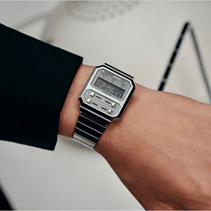 Reloj Casio Vintage Alien Pantalla Negativa A100WE-7B