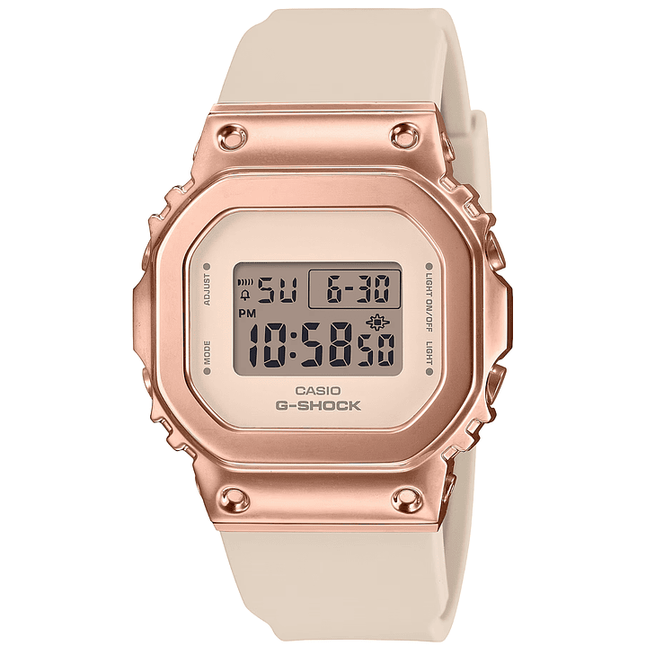 G-SHOCK Mujer Beige Rosé GM-S5600PG-4DR, incluye caja original metálica 1