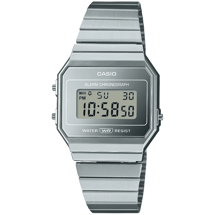 Reloj Casio Vintage Metálico Plateado A700WEV-7A 1