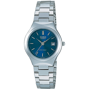 Reloj Casio Vintage Análogo Plateado Azul LTP-1170A-2A