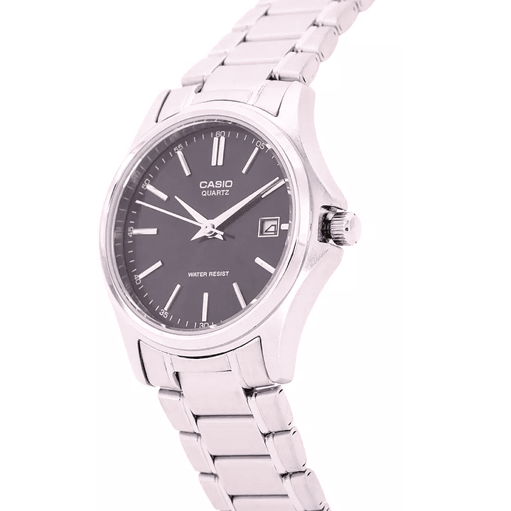Reloj Casio Vintage Análogo Plateado Negro LTP-1183A-1A 5