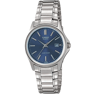 Reloj Casio Vintage Análogo Plateado Azul LTP-1183A-2A