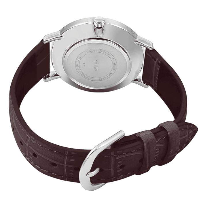 Reloj Casio Minimalista Cuero Café LTP-VT01L-7B2 5