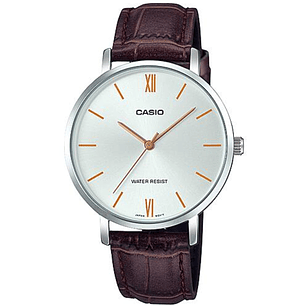 Reloj Casio Minimalista Cuero Café LTP-VT01L-7B2
